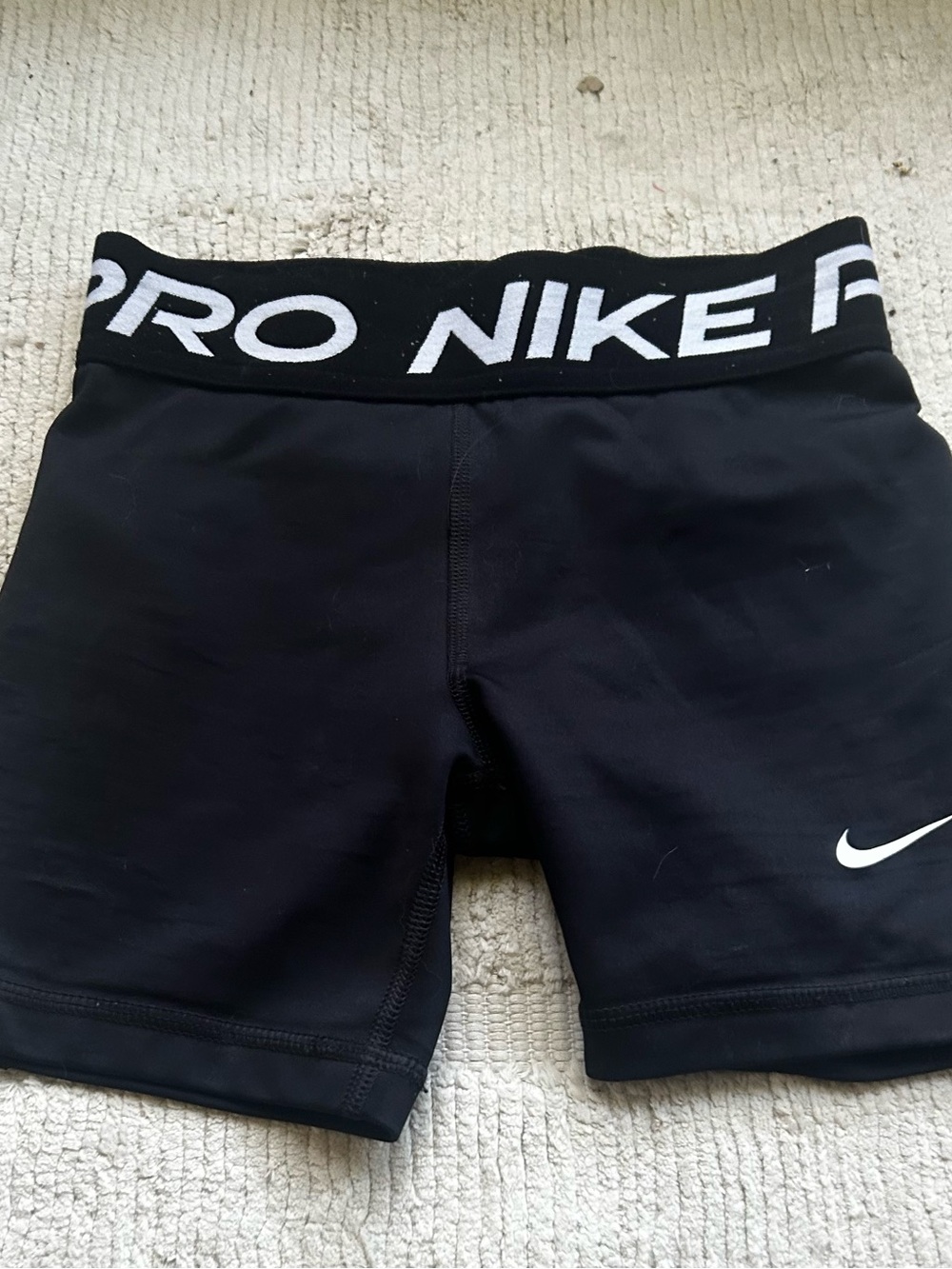 Nike Black Pro Elastic-Waist Kids Compression Shorts